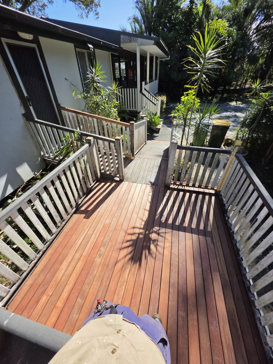 The same deck with new boards down and oiled